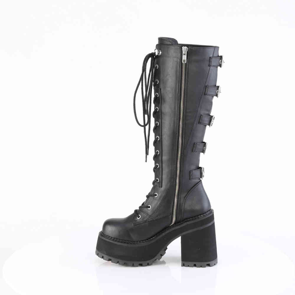 DemoniaCult - ASSAULT-218 Bottes de plate-forme - Noir